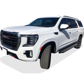 APS IB03RCC1H - Flat Style Door-to-Door Black Stainless Steel Running Boards