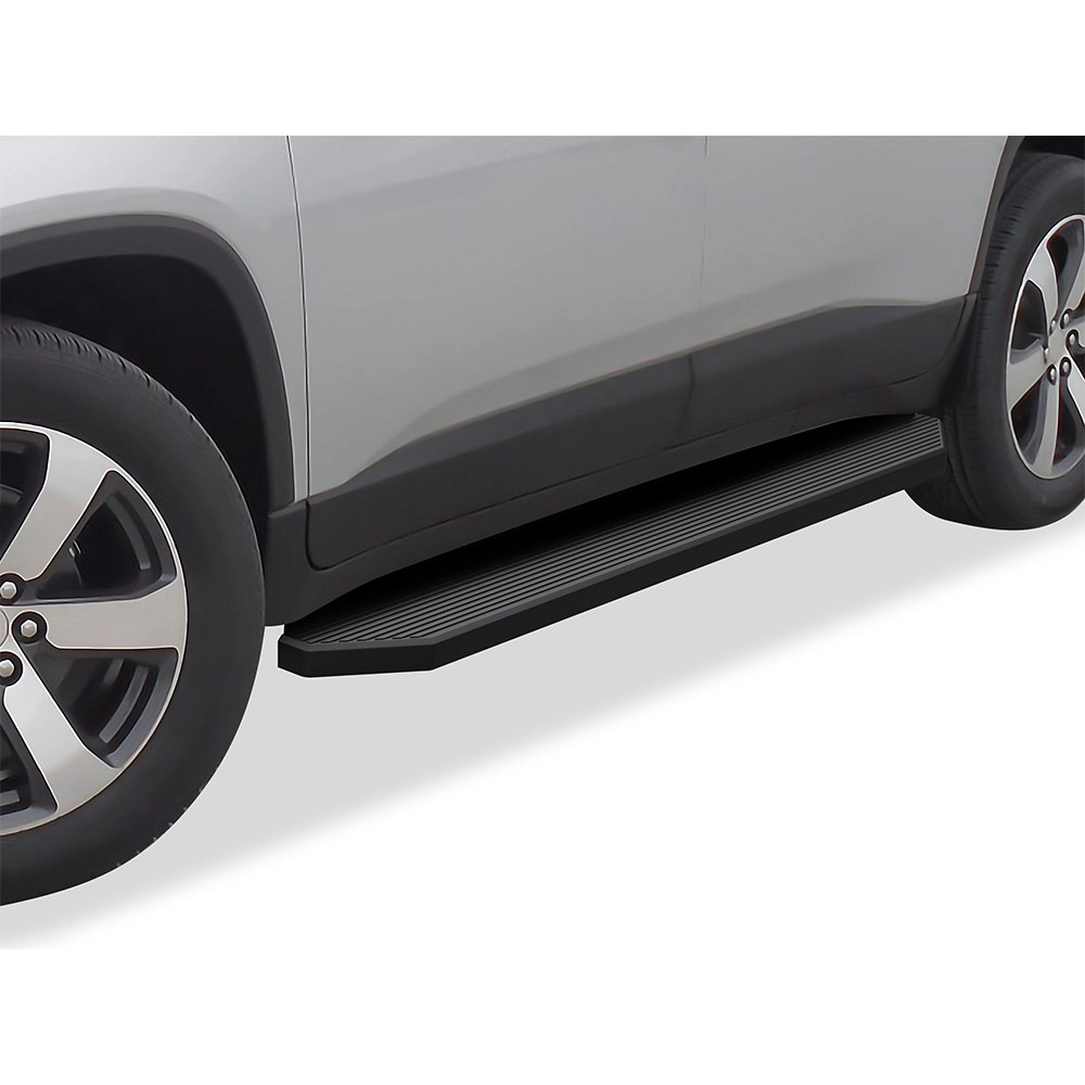 APS IB03RCC3H - Flat Style Door-to-Door Black Stainless Steel Running Boards