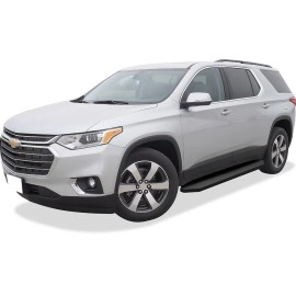 APS IB03RCC3H - Flat Style Door-to-Door Black Stainless Steel Running Boards