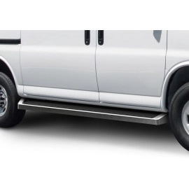 APS IB03RDJ0A - 6" iRunning Board Door-to-Door Polished Aircraft Aluminum Running Boards
