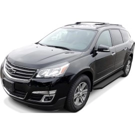 APS IB03RIF9H - Flat Style Door-to-Door Black Stainless Steel Running Boards