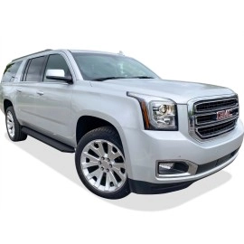 APS IB03RIJ5H - Flat Style Door-to-Door Black Stainless Steel Running Boards