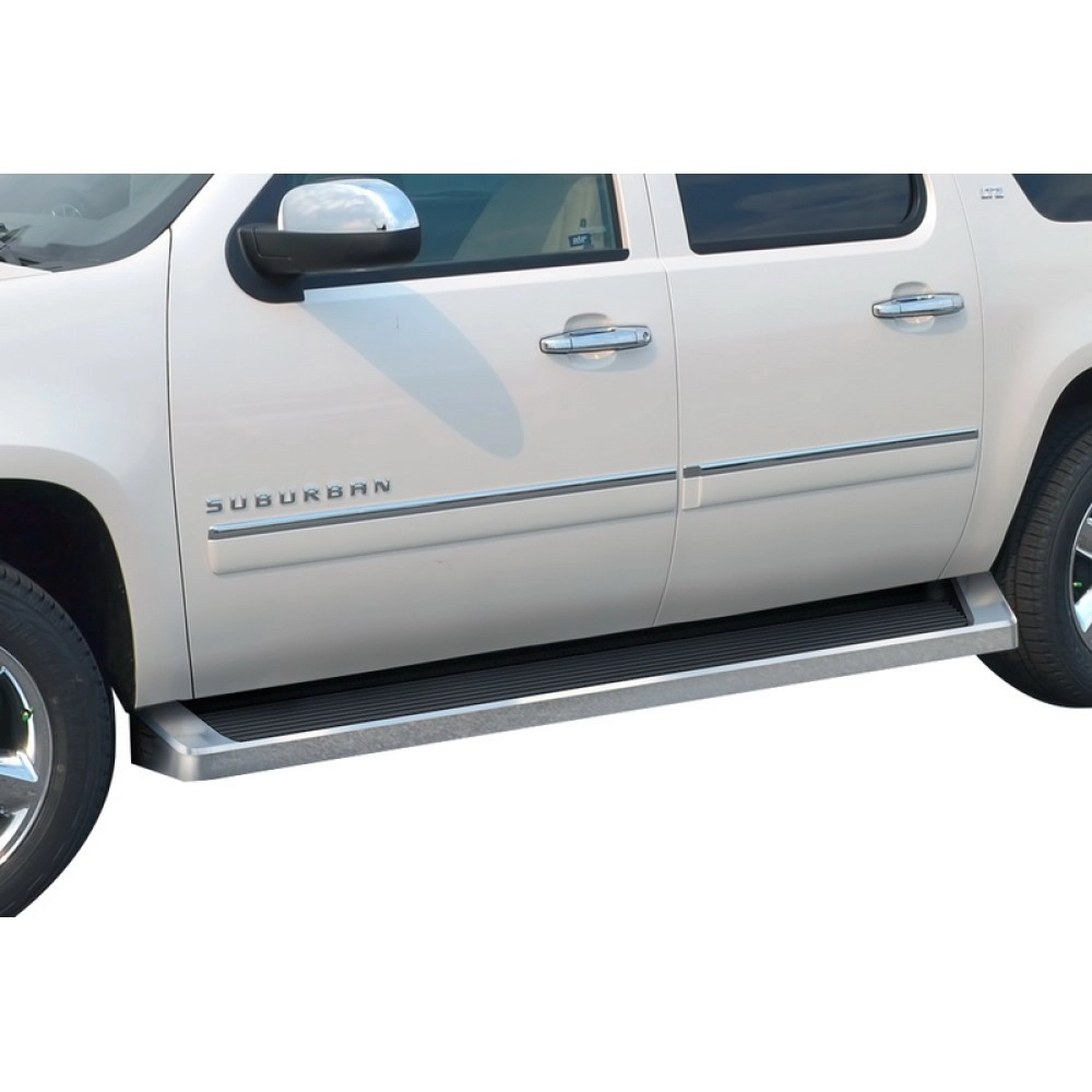 APS IB03RIJ6A - 6" iRunning Board Door-to-Door Polished Aircraft Aluminum Running Boards