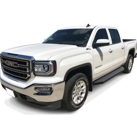 APS IB03RJG1H - Flat Style Door-to-Door Black Stainless Steel Running Boards