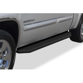 APS IB03RJJ1H - Flat Style Door-to-Door Black Stainless Steel Running Boards