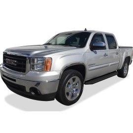 APS IB03RJJ1H - Flat Style Door-to-Door Black Stainless Steel Running Boards