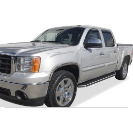 APS IB03RJJ1Y - Flat Style Door-to-Door Polished Stainless Steel Running Boards