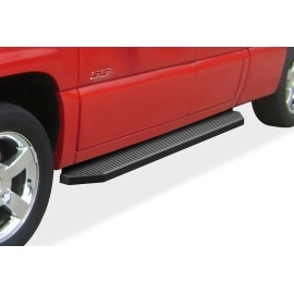 APS IB03RJJ4H - Flat Style Door-to-Door Black Stainless Steel Running Boards