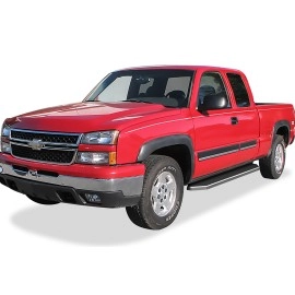 APS IB03RJJ4Y - Flat Style Door-to-Door Polished Stainless Steel Running Boards