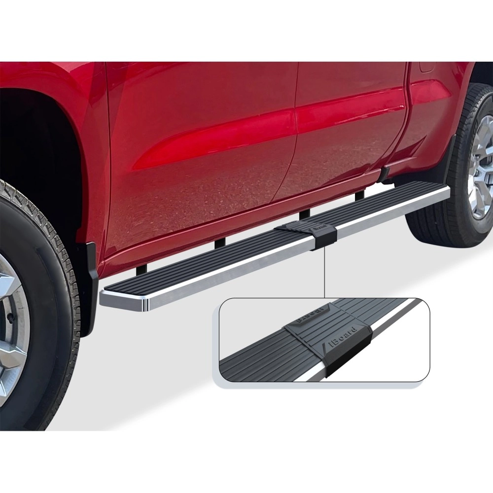 APS IB03SAG1LC - 6" iStep Style  Wheel-to-Wheel Hairline Stainless Steel Side Steps