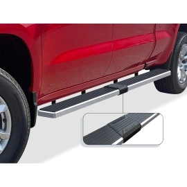 APS IB03SAG1LC - 6" iStep Style  Wheel-to-Wheel Hairline Stainless Steel Side Steps
