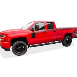 APS IB03SAI5LB - 6" iStep Style  Wheel-to-Wheel Black Stainless Steel Side Steps