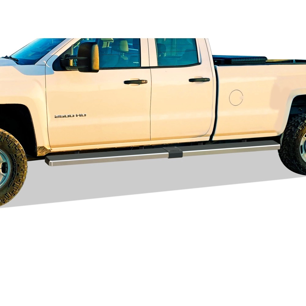 APS IB03SAI5XC - 6" iStep Style  Wheel-to-Wheel Hairline Stainless Steel Side Steps