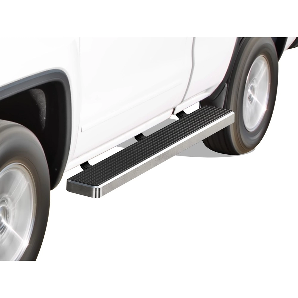 APS IB03SAI6LA - 6" iStep Style  Wheel-to-Wheel Hairline Stainless Steel Side Steps