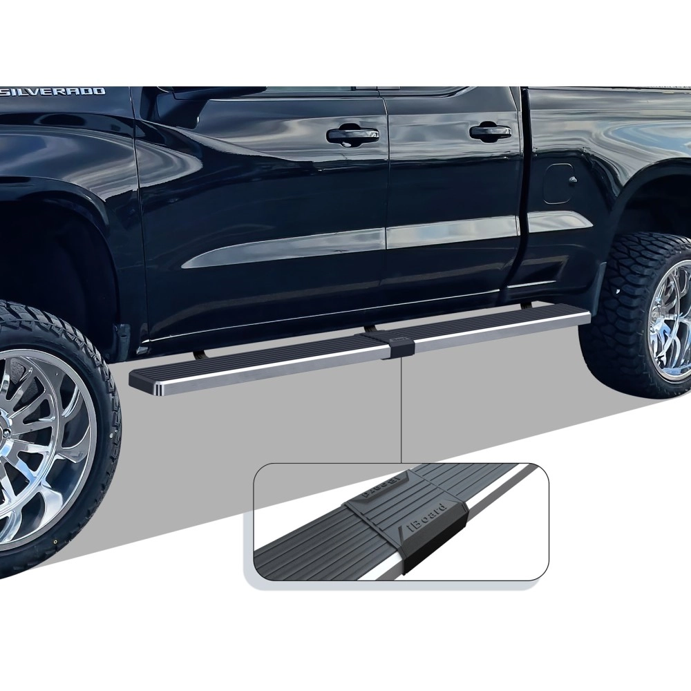 APS IB03SBI5LC - 6" iStep Style  Wheel-to-Wheel Hairline Stainless Steel Side Steps