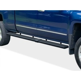 APS IB03SJG1LB - 6" iStep Style  Wheel-to-Wheel Black Stainless Steel Side Steps