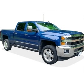 APS IB03SJG1LB - 6" iStep Style  Wheel-to-Wheel Black Stainless Steel Side Steps