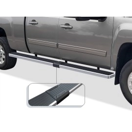 APS IB03SJJ1LA - 6" iStep Style  Wheel-to-Wheel Hairline Stainless Steel Side Steps