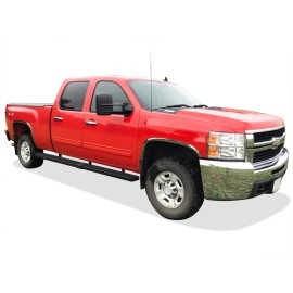 APS IB03SJJ1LB - 6" iStep Style  Wheel-to-Wheel Black Stainless Steel Side Steps