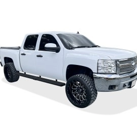 APS IB03SJJ1SB - 6" iStep Style  Wheel-to-Wheel Black Stainless Steel Side Steps