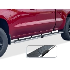 APS IB03WAG1LC - 5" iStep Style  Wheel-to-Wheel Hairline Stainless Steel Side Steps