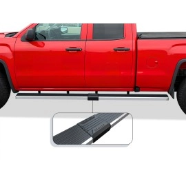 APS IB03WAI5LA - 5" iStep Style  Wheel-to-Wheel Hairline Stainless Steel Side Steps