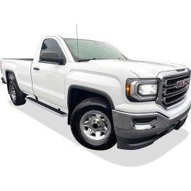 APS IB03WAI6LC - 5" iStep Style  Wheel-to-Wheel Hairline Stainless Steel Side Steps