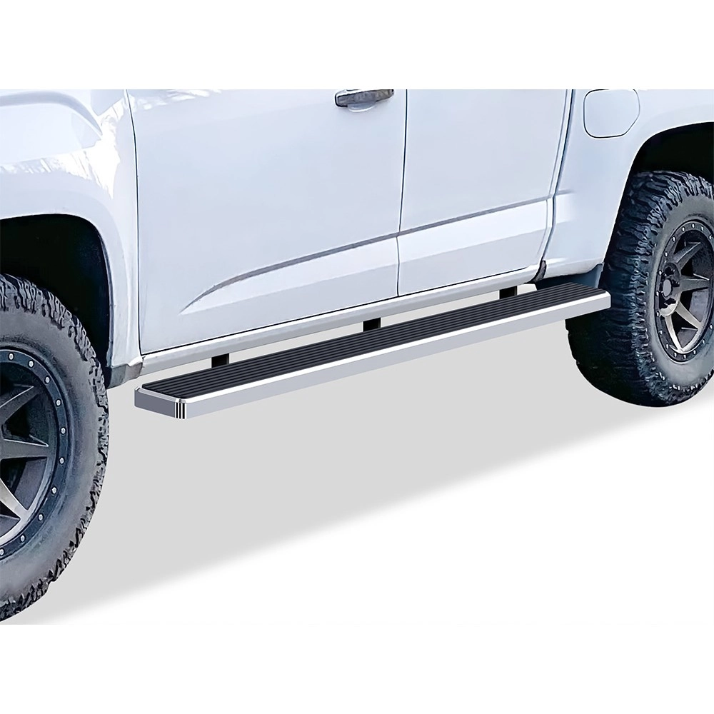 APS IB03WAI8LC - 5" iStep Style  Wheel-to-Wheel Hairline Stainless Steel Side Steps