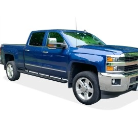 APS IB03WJG1LB - 5" iStep Style  Wheel-to-Wheel Black Stainless Steel Side Steps