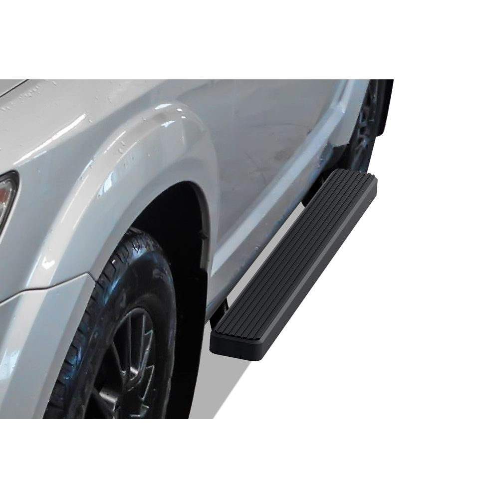 APS IB04EBJ6B - 5" iStep Style Door-to-Door Black Stainless Steel Side Steps