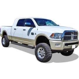 APS IB04EBJ9B - 5" iStep Style Door-to-Door Black Stainless Steel Side Steps