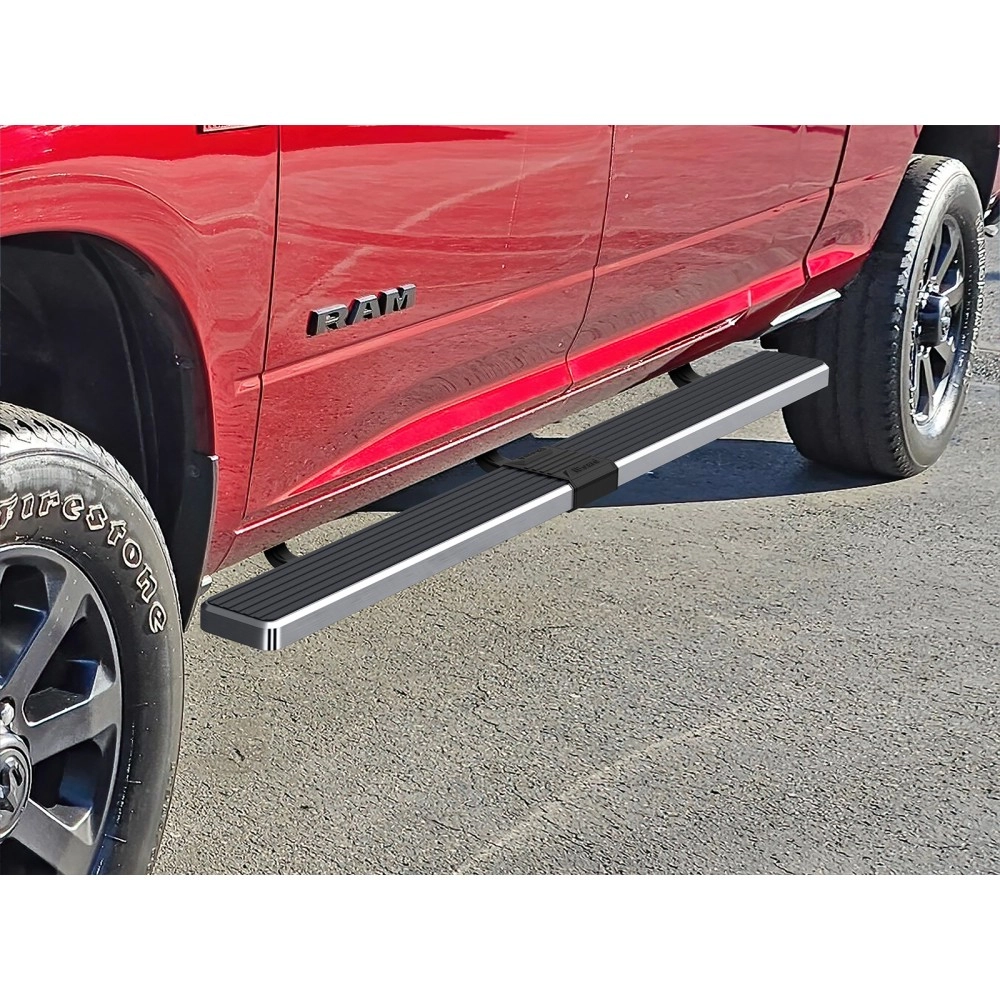 APS IB04EBJ9C - 5" iStep Style Door-to-Door Hairline Stainless Steel Side Steps