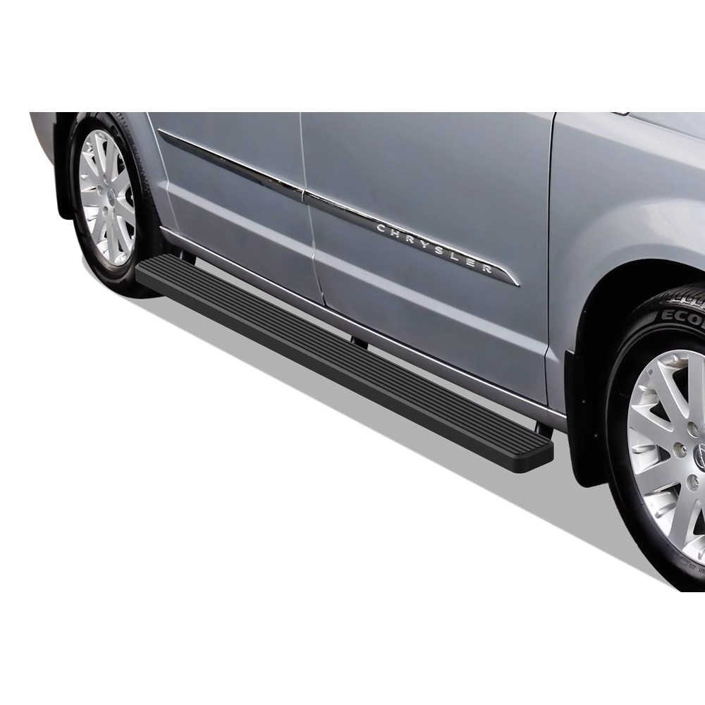 APS IB04ECF1H - 5" iStep Style Door-to-Door Black Stainless Steel Side Steps