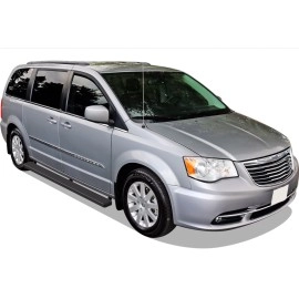 APS IB04ECF1H - 5" iStep Style Door-to-Door Black Stainless Steel Side Steps