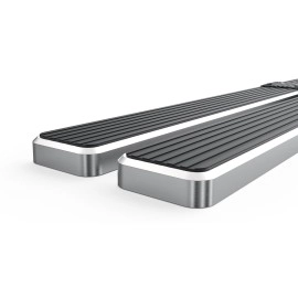 APS IB04EJD8A - 5" iStep Style Door-to-Door Hairline Stainless Steel Side Steps
