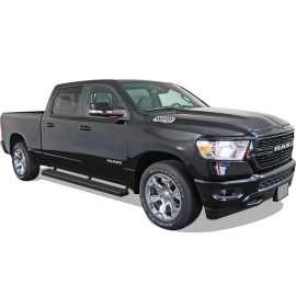 APS IB04FBE8H - 6" iStep Style Door-to-Door Black Stainless Steel Side Steps