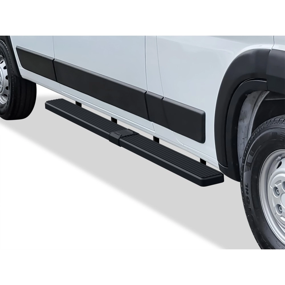 APS IB04FDJ1B - 6" iStep Style Door-to-Door Black Stainless Steel Side Steps