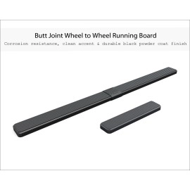 APS IB04FDJ1B - 6" iStep Style Door-to-Door Black Stainless Steel Side Steps