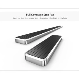 APS IB04FDJ2A - 6" iStep Style Door-to-Door Hairline Stainless Steel Side Steps