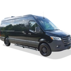 APS IB04FDJ3A - 6" iStep Style Door-to-Door Hairline Stainless Steel Side Steps