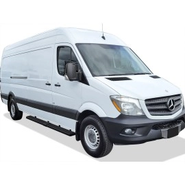 APS IB04FDJ3B - 6" iStep Style Door-to-Door Black Stainless Steel Side Steps