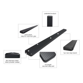 APS IB04KDJ1B - 5" iStep Style Rear Step  Black Stainless Steel Side Steps