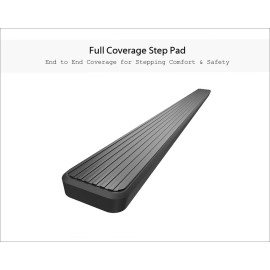 APS IB04KDJ1B - 5" iStep Style Rear Step  Black Stainless Steel Side Steps