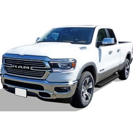 APS IB04RAE9B - 6" iRunning Board Door-to-Door Black Aircraft Aluminum Running Boards