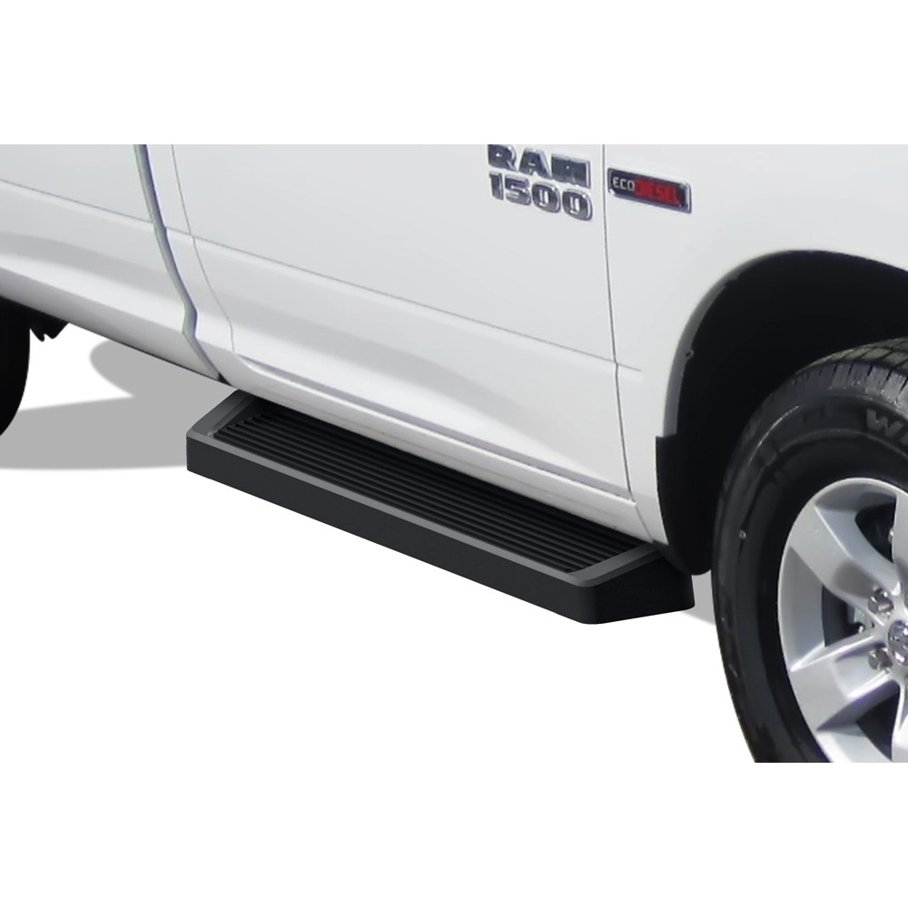 APS IB04RAG8B - 6" iRunning Board Door-to-Door Black Aircraft Aluminum Running Boards