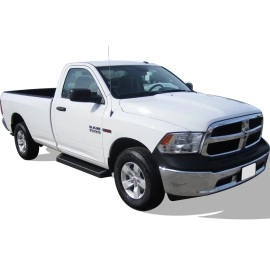 APS IB04RAG8B - 6" iRunning Board Door-to-Door Black Aircraft Aluminum Running Boards