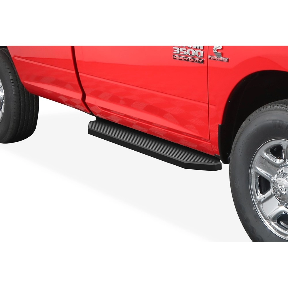 APS IB04RAG8H - Flat Style Door-to-Door Black Stainless Steel Running Boards