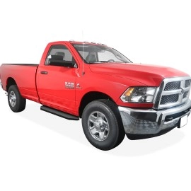 APS IB04RAG8H - Flat Style Door-to-Door Black Stainless Steel Running Boards