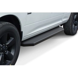 APS IB04RAG9H - Flat Style Door-to-Door Black Stainless Steel Running Boards