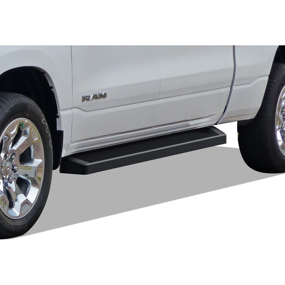 APS IB04RBE8B - 6" iRunning Board Door-to-Door Black Aircraft Aluminum Running Boards